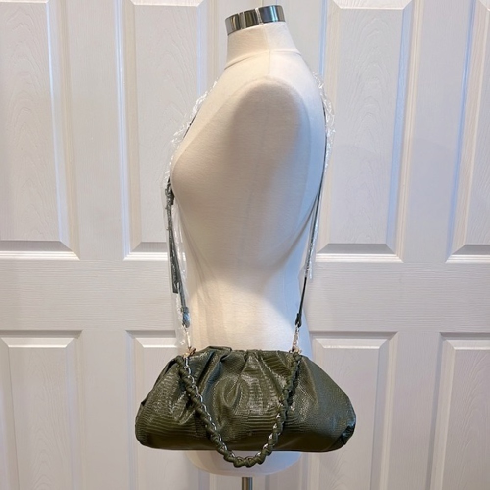 NWT I.N.C. Moss Lizard Handbag Crossbody Purse